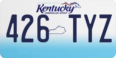 KY license plate 426TYZ