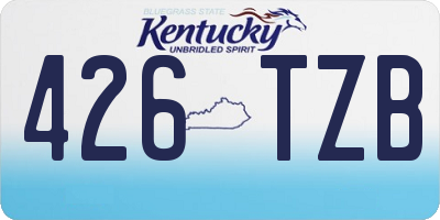 KY license plate 426TZB