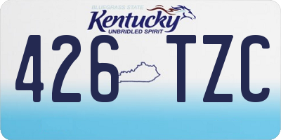 KY license plate 426TZC