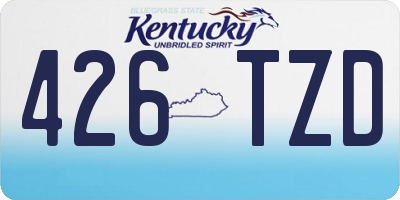 KY license plate 426TZD
