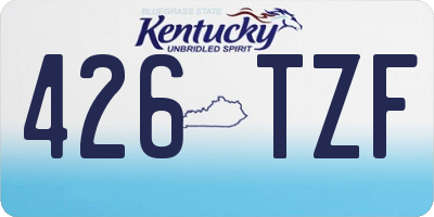 KY license plate 426TZF