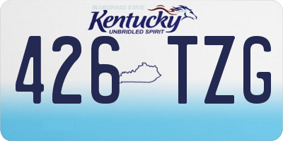 KY license plate 426TZG