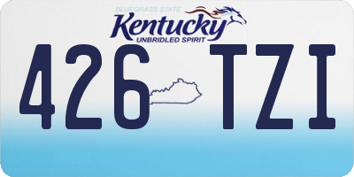 KY license plate 426TZI