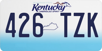 KY license plate 426TZK