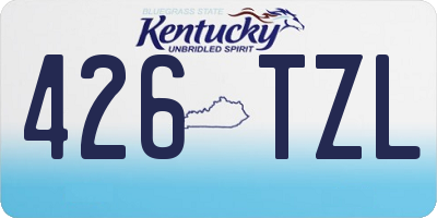 KY license plate 426TZL