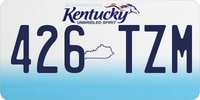 KY license plate 426TZM