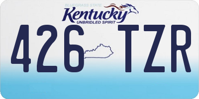 KY license plate 426TZR