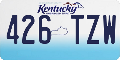 KY license plate 426TZW