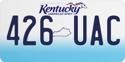 KY license plate 426UAC