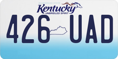 KY license plate 426UAD