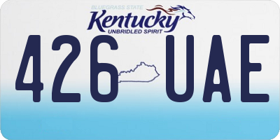 KY license plate 426UAE