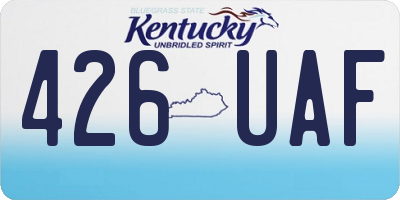KY license plate 426UAF