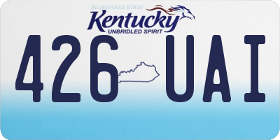 KY license plate 426UAI