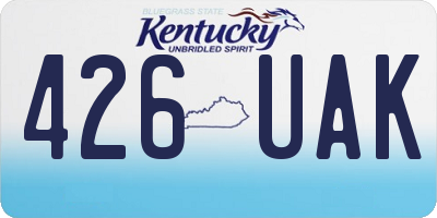 KY license plate 426UAK