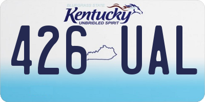 KY license plate 426UAL