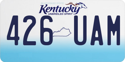 KY license plate 426UAM