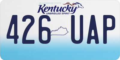 KY license plate 426UAP