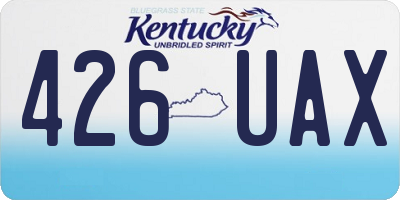 KY license plate 426UAX