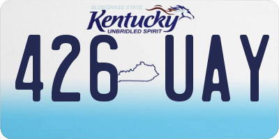 KY license plate 426UAY