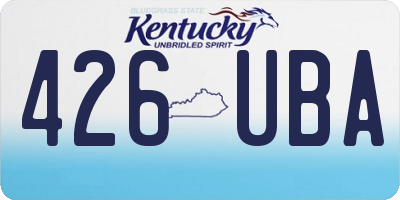 KY license plate 426UBA