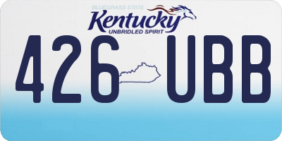 KY license plate 426UBB