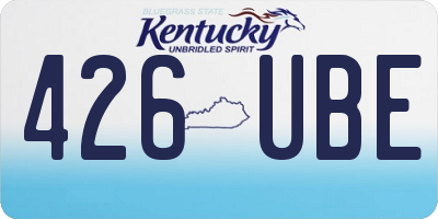 KY license plate 426UBE