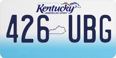 KY license plate 426UBG