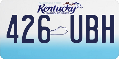 KY license plate 426UBH