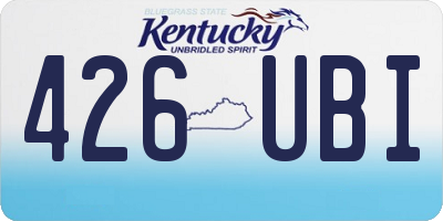 KY license plate 426UBI