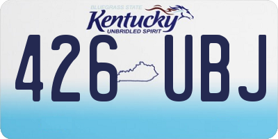 KY license plate 426UBJ