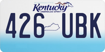 KY license plate 426UBK