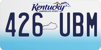 KY license plate 426UBM