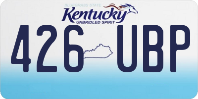 KY license plate 426UBP