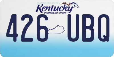 KY license plate 426UBQ