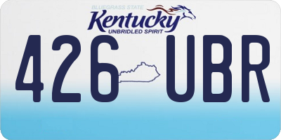 KY license plate 426UBR