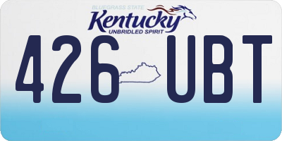 KY license plate 426UBT