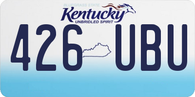 KY license plate 426UBU