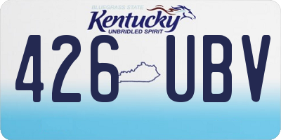 KY license plate 426UBV
