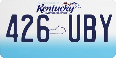 KY license plate 426UBY