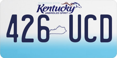 KY license plate 426UCD