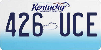 KY license plate 426UCE