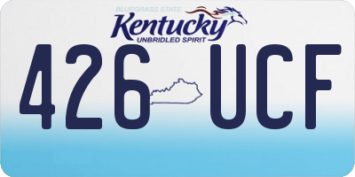 KY license plate 426UCF