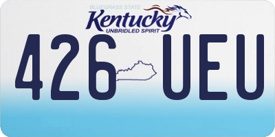 KY license plate 426UEU