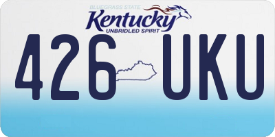 KY license plate 426UKU