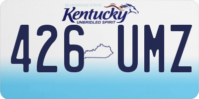 KY license plate 426UMZ