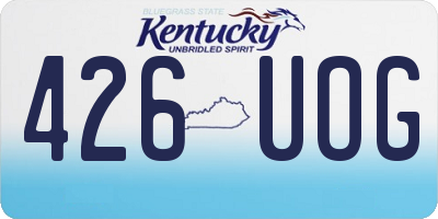 KY license plate 426UOG