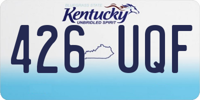 KY license plate 426UQF
