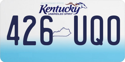 KY license plate 426UQO