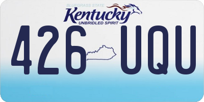 KY license plate 426UQU