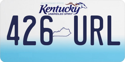 KY license plate 426URL